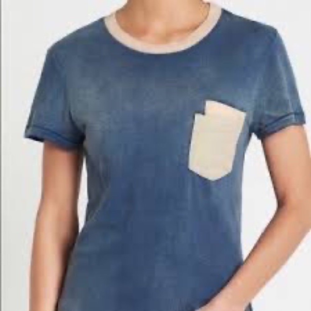 Current/Elliott The Desert Days Double Pocket Tee Blue - Picture 8 of 10